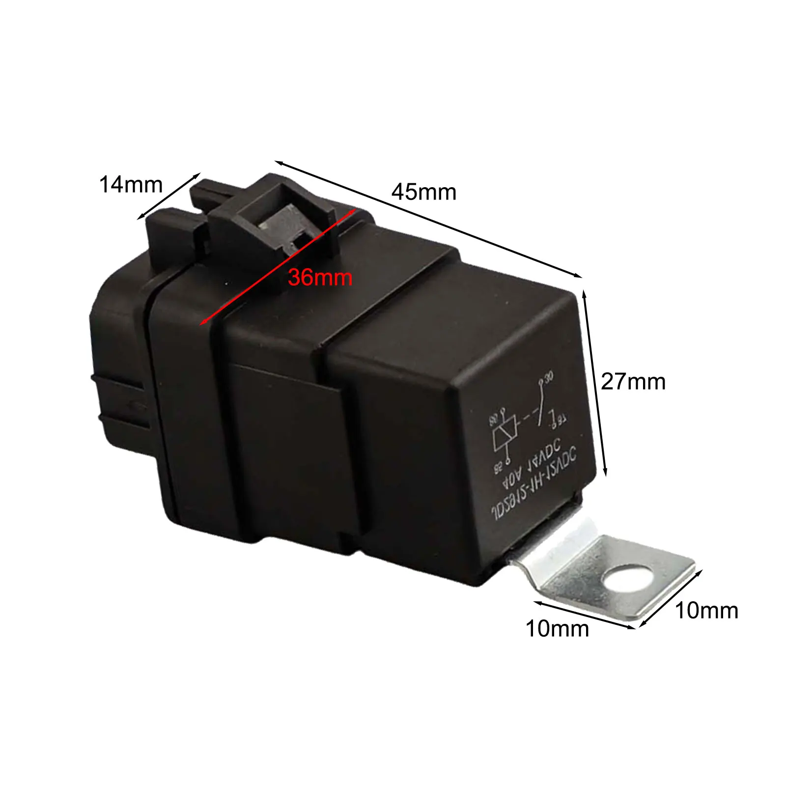 Waterproof Relay Harness Socket Heavy Duty 4P Relay Switch Built in Diode 30A40A 12/24V Suitable for Automotive Marine