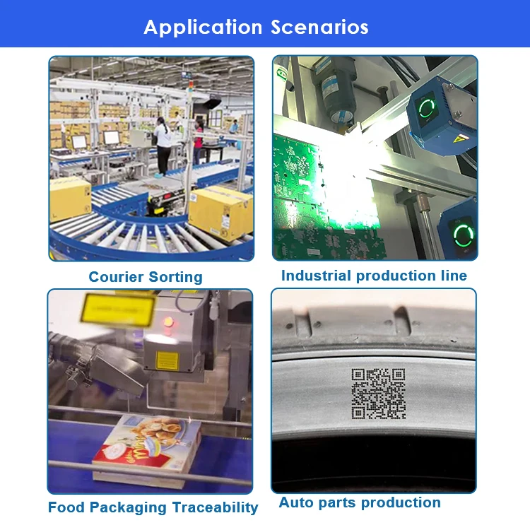 Hochgeschwindigkeitsförderer 1,3 MP industrieller IP67 stationärer 2D-Codeleser Ethernet RS232 Barcodescanner mit fester Montage