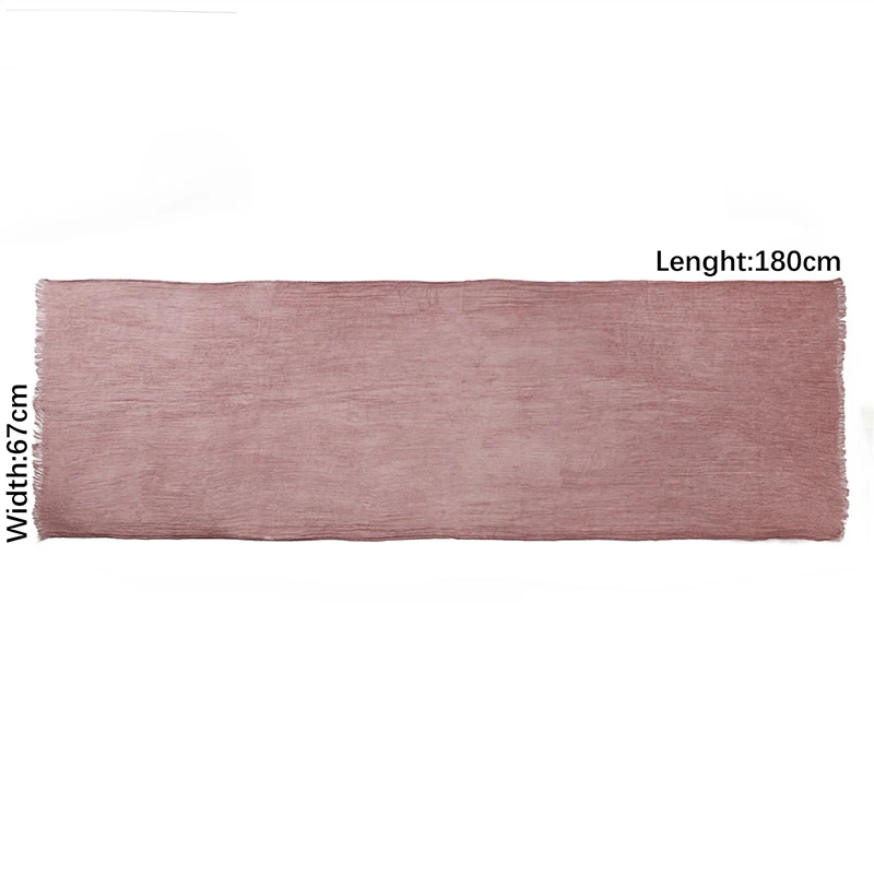 180*65cm Tie-dye Crinkle Rayon Hijabs für Frauen Muslimischen Schal Schals Plain Damen Atmungsaktive Stirnband Femme turban Ramanda – Detail 1