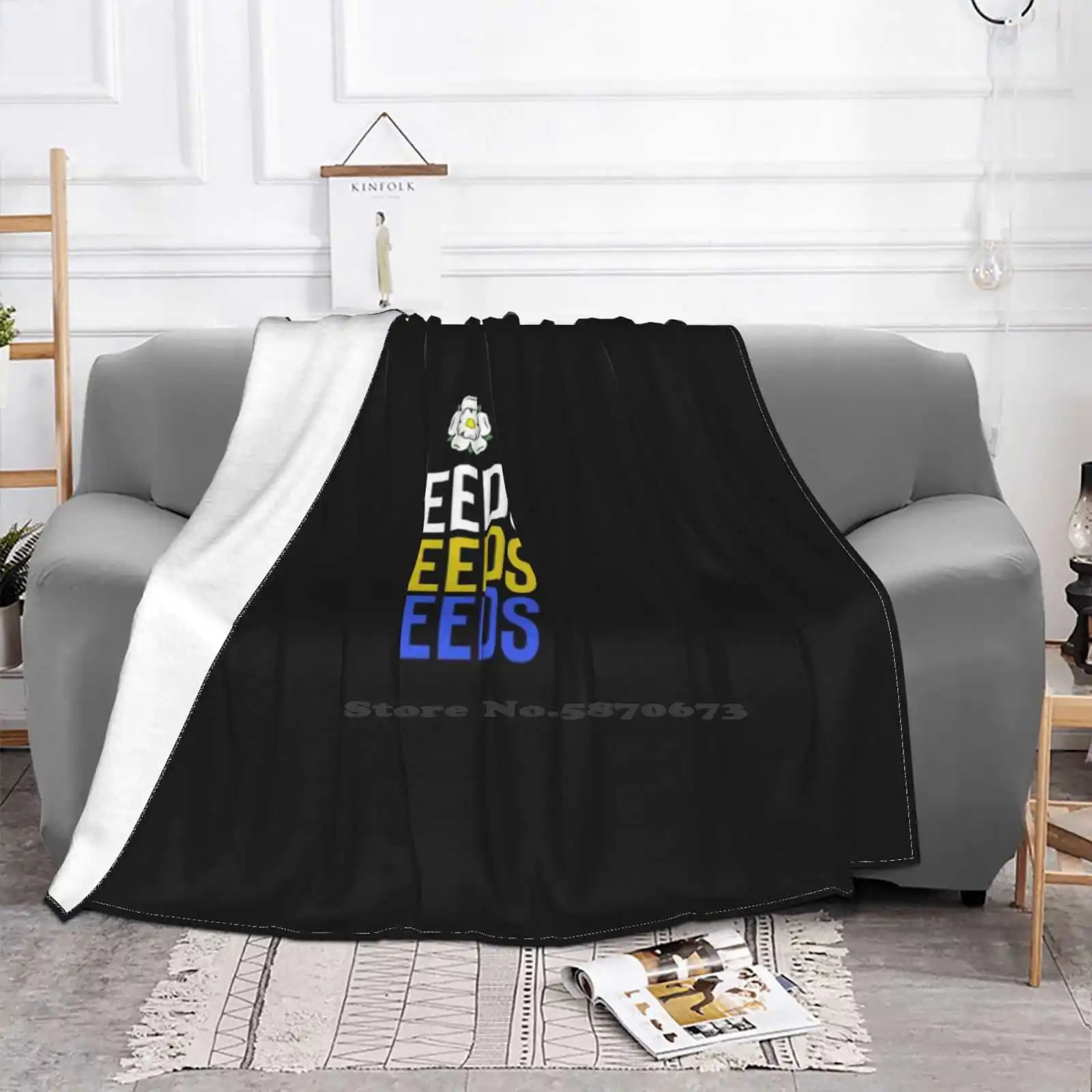 Shaggy Throw Soft Warm Blanket Sofa/Bed/Travel Love Gifts West Yorkshire United Fixtures Efl Epl Premiership Football Club