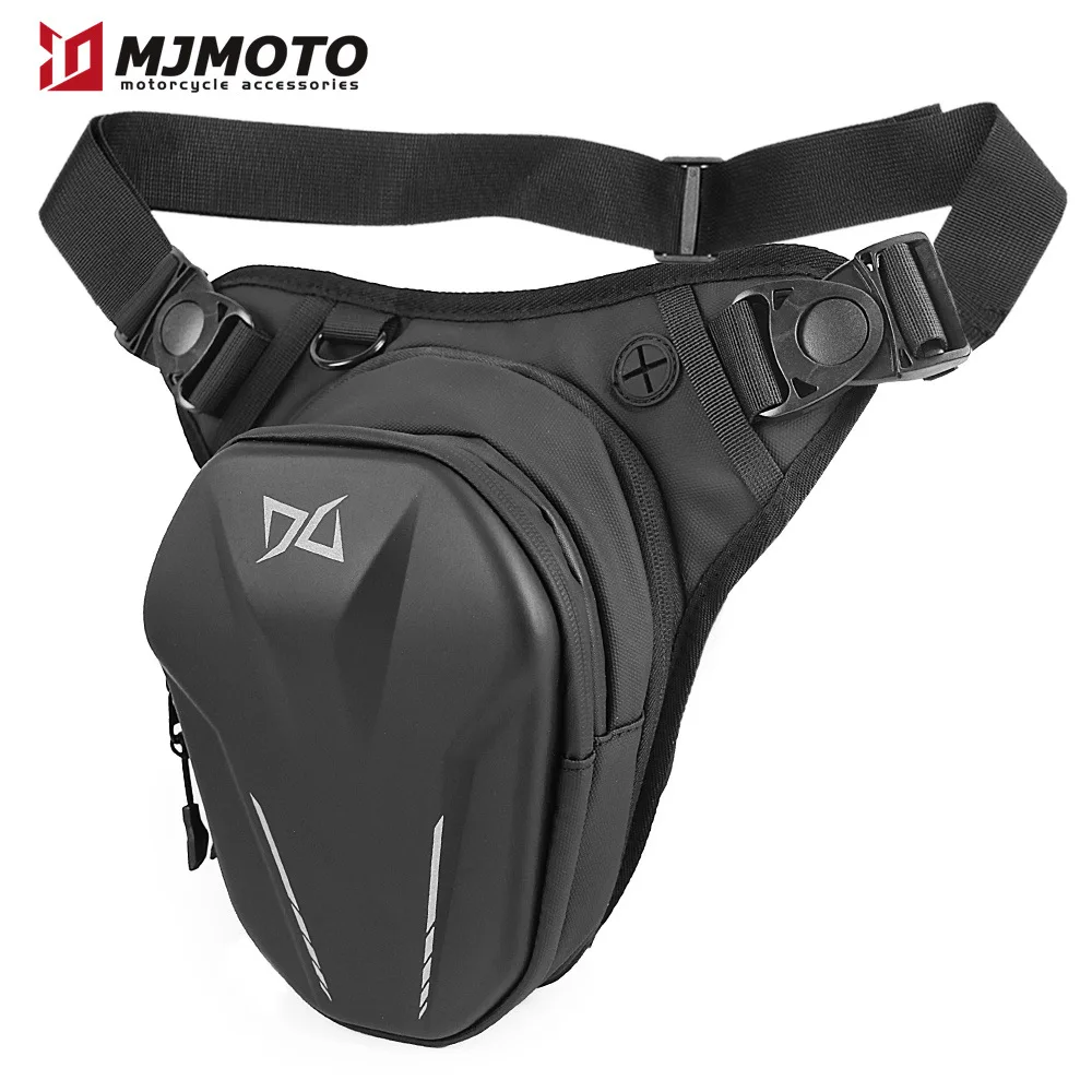 Multifunctional Motorcycle Leg Bag Water‑Repellent Expandable Waist Thigh Pack Reflective Motorbike Riding Storage Pouch