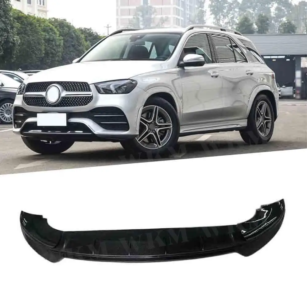 For Mercedes Benz GLE Class W167 GLE450 GLE53 AMG Sport SUV 2020 2021 2022 Front Bumper Lip Spoiler Carbon Fiber Car Trim