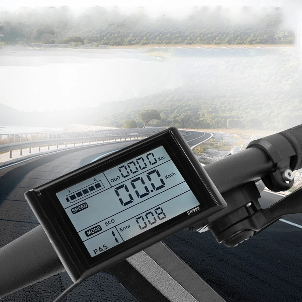 

Electric Bike Controller Set with SW900 LCD Display 20A for 350W 500W Motor Compatible with 24V 36V 48V Battery SM Connector