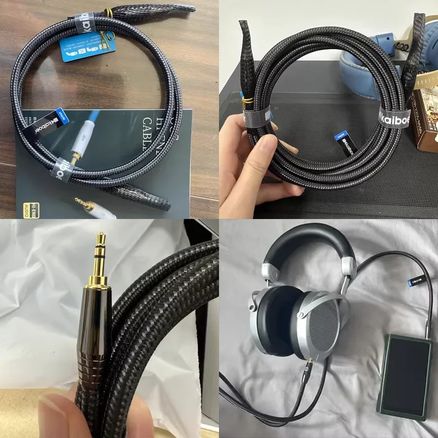 Kaiboer OCC 3.5mm AUX Audio Cable Male To Male Jack 3 5mm To 3 5mm Headphone Cable for Phone Computer Car Aux Speaker Amplifier