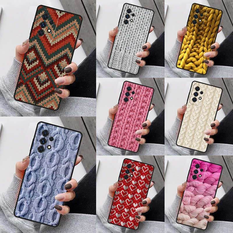 

Чехол для телефона с шитьем, вязаный крючком для Samsung Galaxy S25 S23 S30 S8 S21 S20 FE S24 S22 Note 10 20 Plus lite Ultra