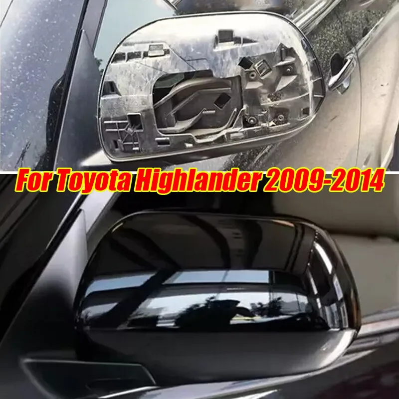 

1pcs For Toyota Highlander 2008-2013 Left Side Rearview Mirror Cover Cap Black