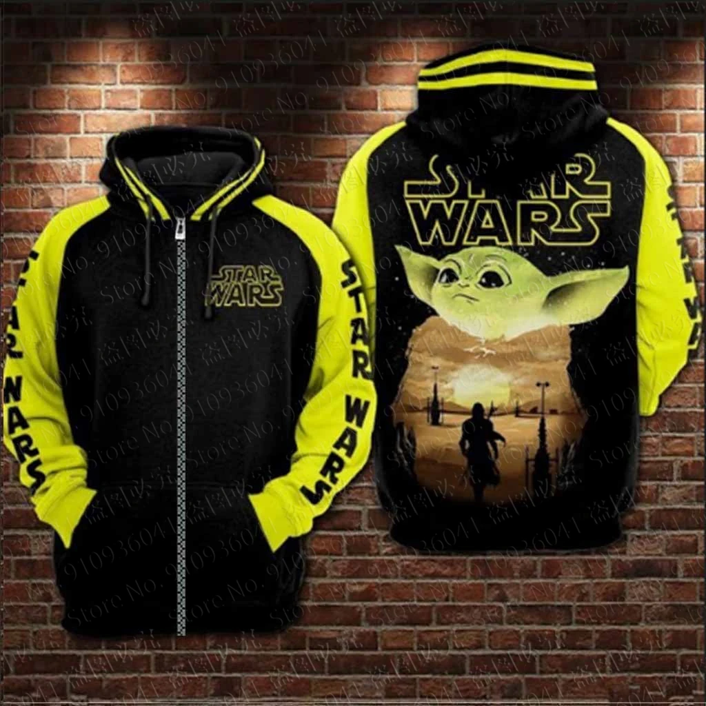 star Baby Yoda Darth Vader men women 3D Disney Print High quality Fleece Zipper/ Hoodies Pullover Tops