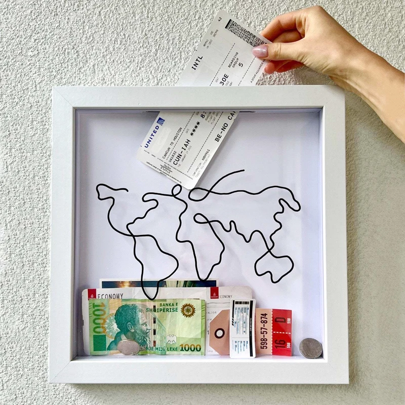 Wooden Storage Shelf Photo Frame Wall Decorative Rack Organizer Display Stand Desktop Stationary Office Storage Box Home Decor