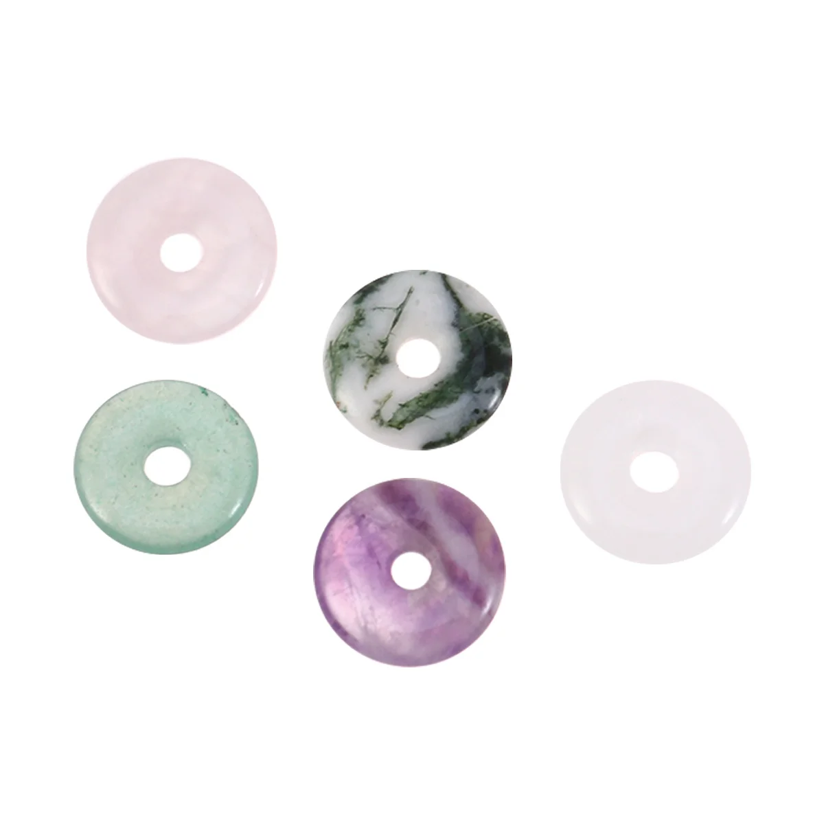 

5Pcs Natural Jade Beads Smooth Surface Polished for DIY Jewelry Making Necklace Bracelets Earrings Flat Jade Bead