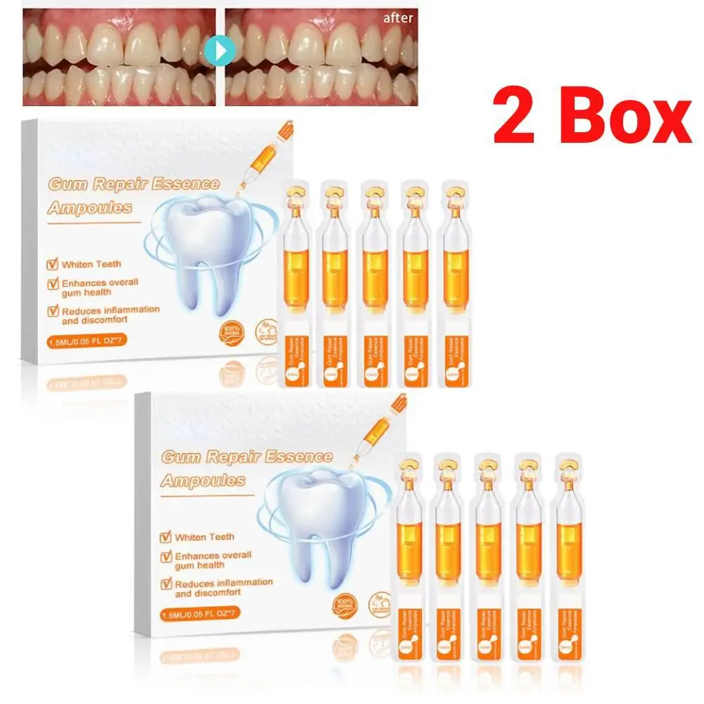 

2box Gum Repair Treatment Ampoules Oral Care Essence Cleaning Breath Toothache Remove Fresh Liquid Relief Swelling Gums Gingiva