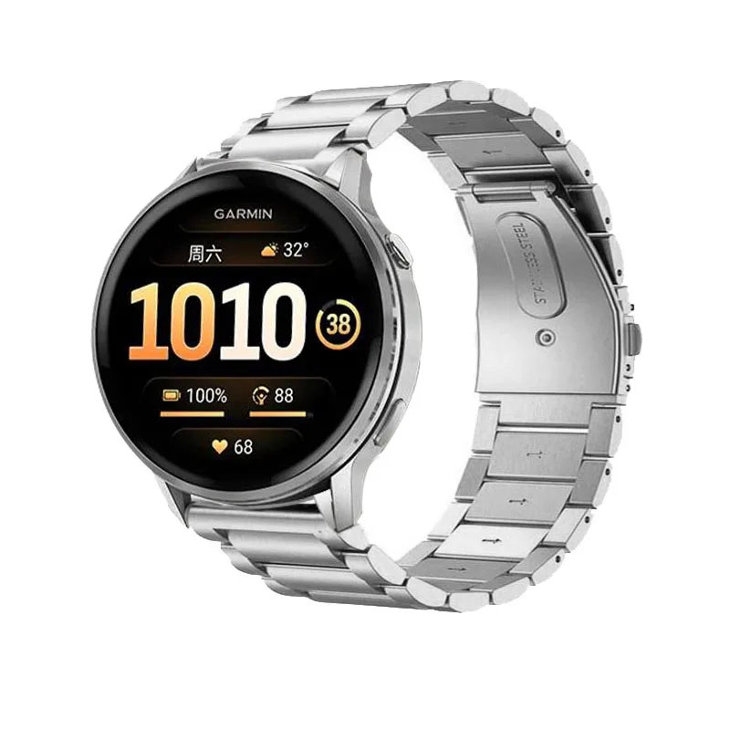 22mm 20mm 18mm Metal Strap for Garmin Forerunner 255 165 570 970 965 265 Wristband for Garmin Venu 3s 4 2/Vivoactive 5 4 3 Belt