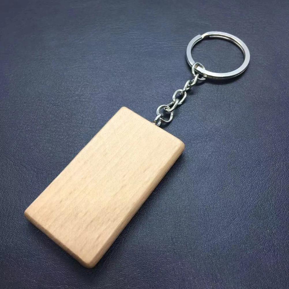 

6pcs Wood Wood Keychain Premium Creative Gift Keyrings Creative Gifts for Bag Car Decoration Key Hanging Keychains Rings