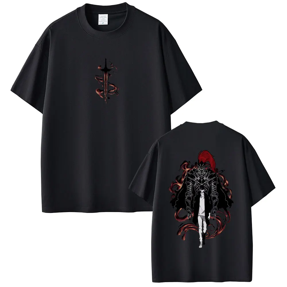 

Anime Solo Leveling Sung Jin Woo & Lgris Graphic T Shirt Men Women Clothing Fashion Casual T-shirts Male Loose Oversized T-shirt
