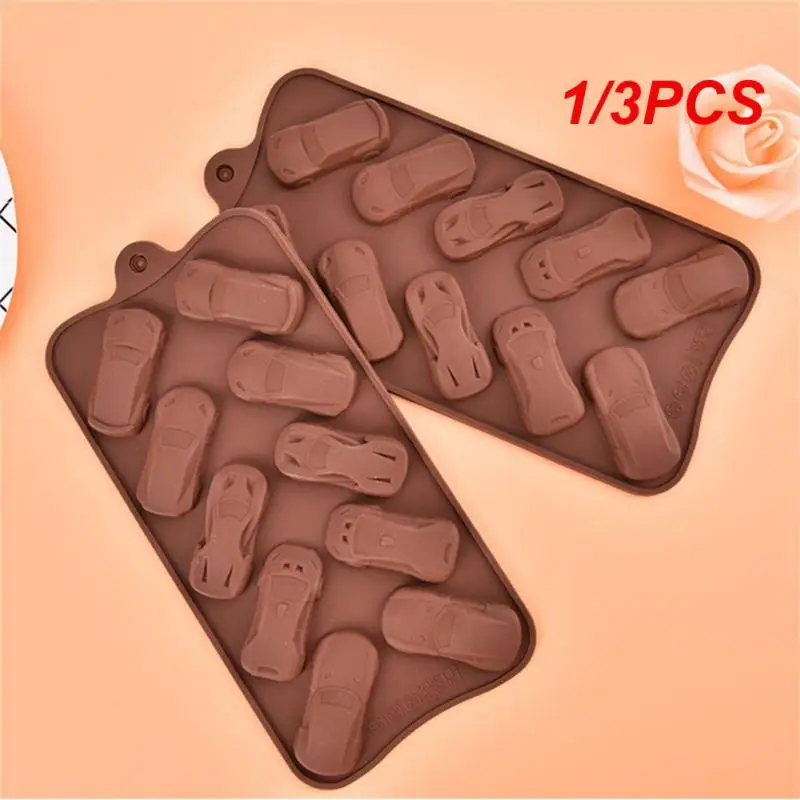 1/3PCS Cake Mold Car Shaped Chocolates Ice Block Mould Tools Kitchen Accessories Baking Silicone Decorating Racing Toys