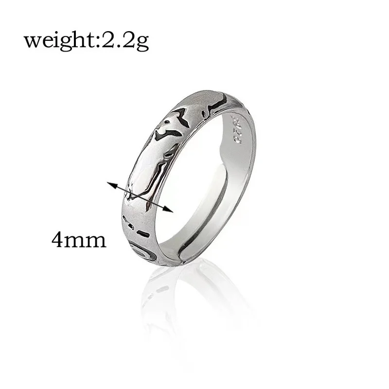 

Anime Themed Adjustable Ring King Of Curses Dual-Sided Men Women Fashion Jewelry Battle Of Regret Magic Ring Trendy Accessory