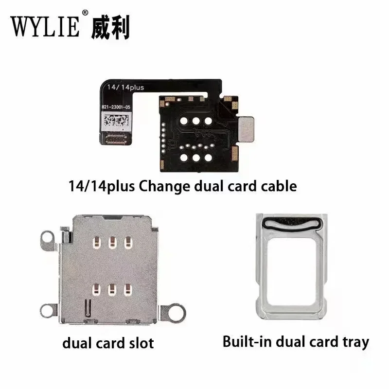 WYLIE IPhone 14/14 Plus Series Dual SIM Версия для США Изменение кабеля Dual SIM Неперфорированная неразрушающая материнская плата