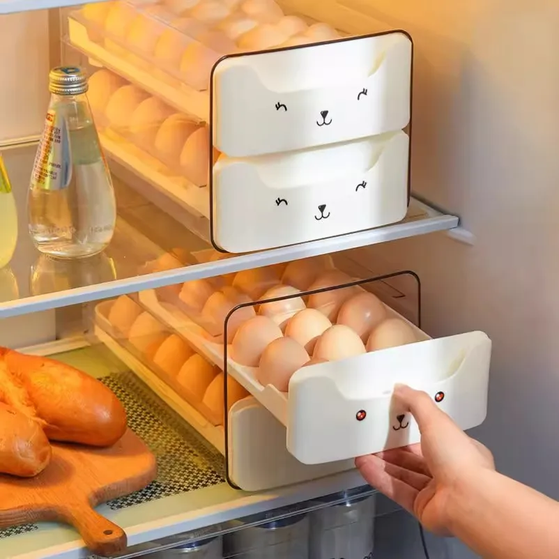 

Japanese Sle Egg Storage Box Refrigerator Use Food ade Der pe Fren Box Kitchen Home Use Organizer Egg Tray