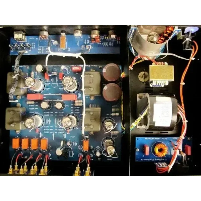 Latest High End XiangSheng 728A Vacuum 12AT7 12AU7 Pre Amplifier Stereo HiFi Preamp Audio Tube Preamplifier  Remote Control view 6