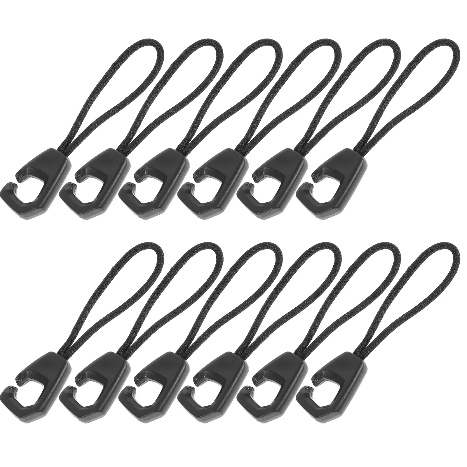 

100 Pcs Zipper Head Rope Slider Replacement Puller for Luggage Drawstring Pvc Suitcase Pulls Extension