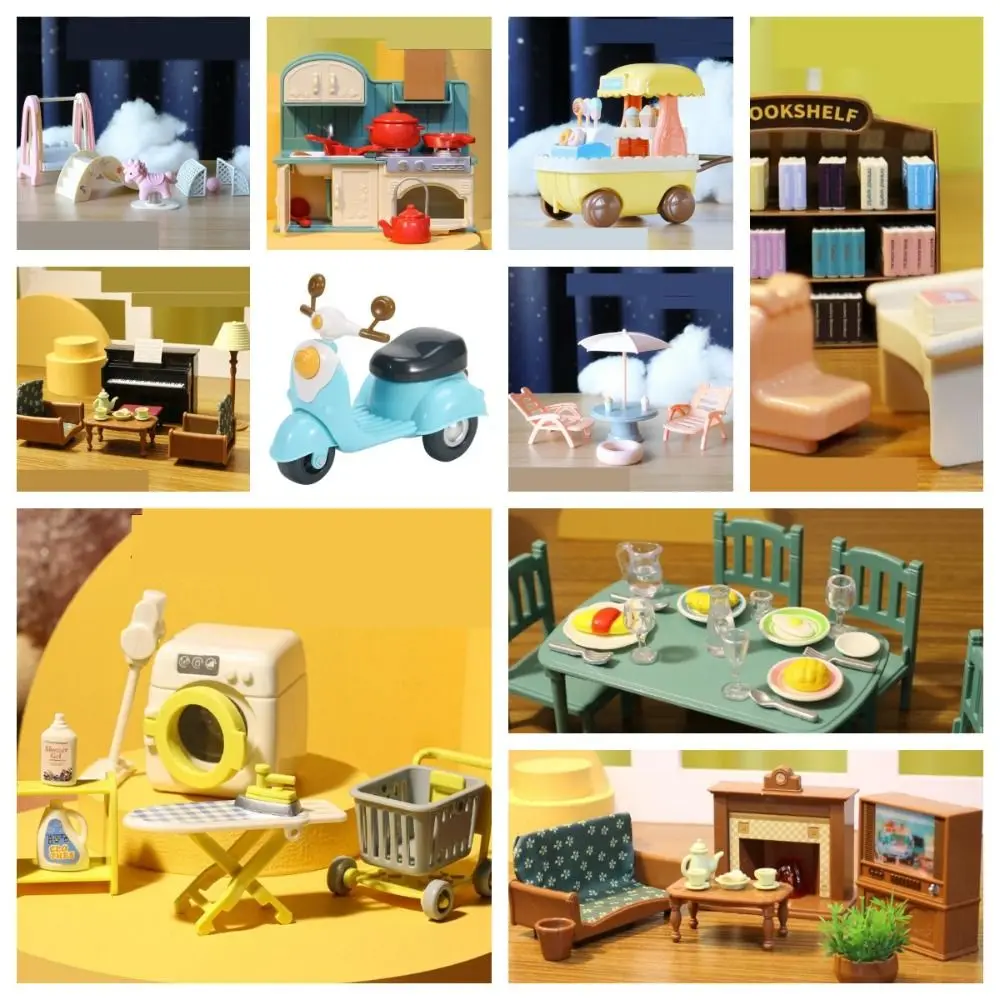 Cadeau Educatief speelgoed Miniatuur speelhuis Speelgoed Klein model Meubilair Tafel Poppenhuisaccessoires Bosfamilie Keukenspeelgoed