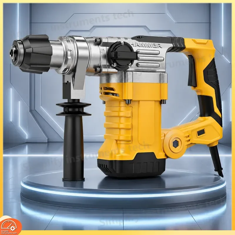1300W Hammer Drill 32mm SDS Plus Rotary Hammer 7J Impact Energy Concrete Demolition Breaker Multifunctional Power
