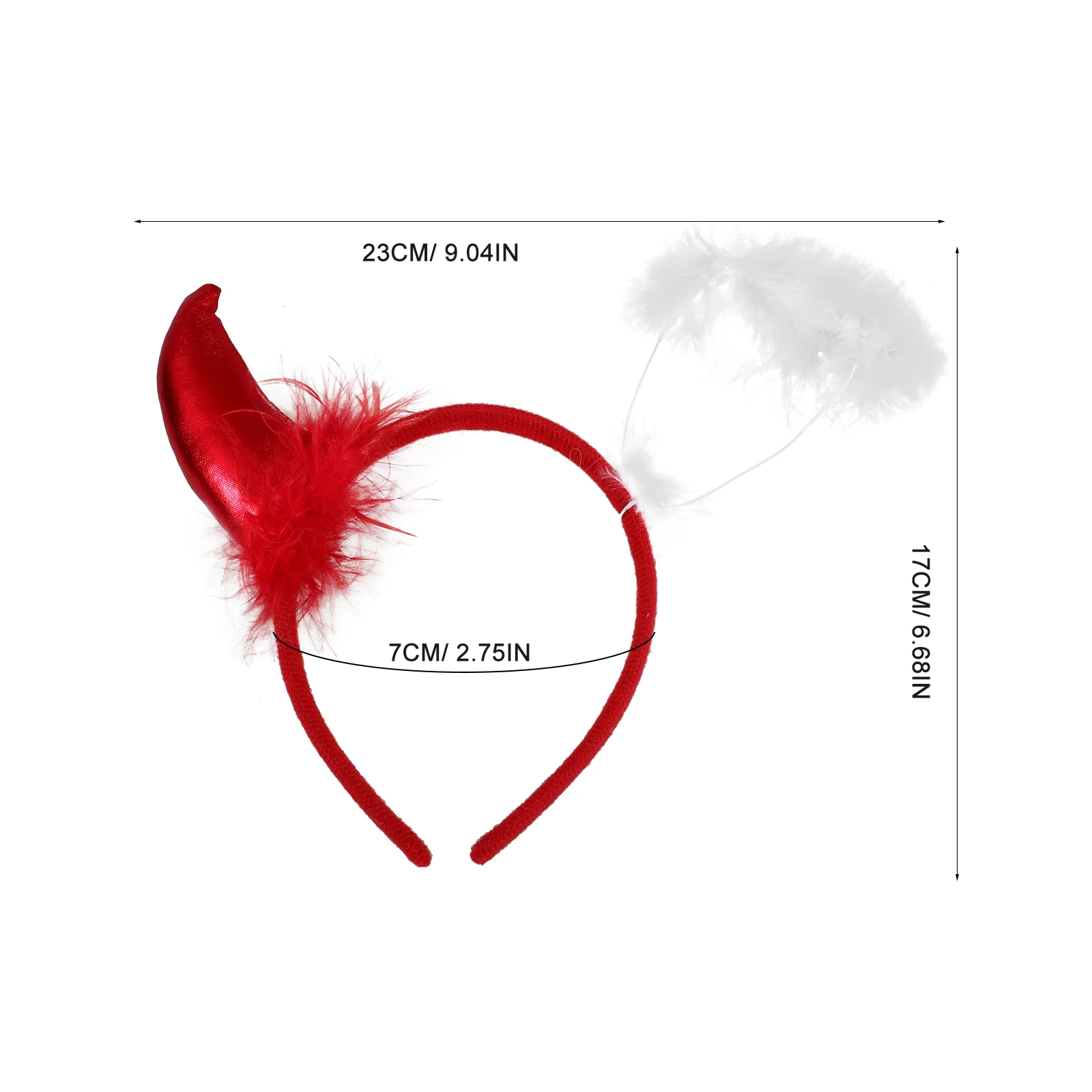 

Angel Headband Horns Headpiece Halloween Hairband Lightweight Comfortable Cosplay Costume Accessories Festival Prop