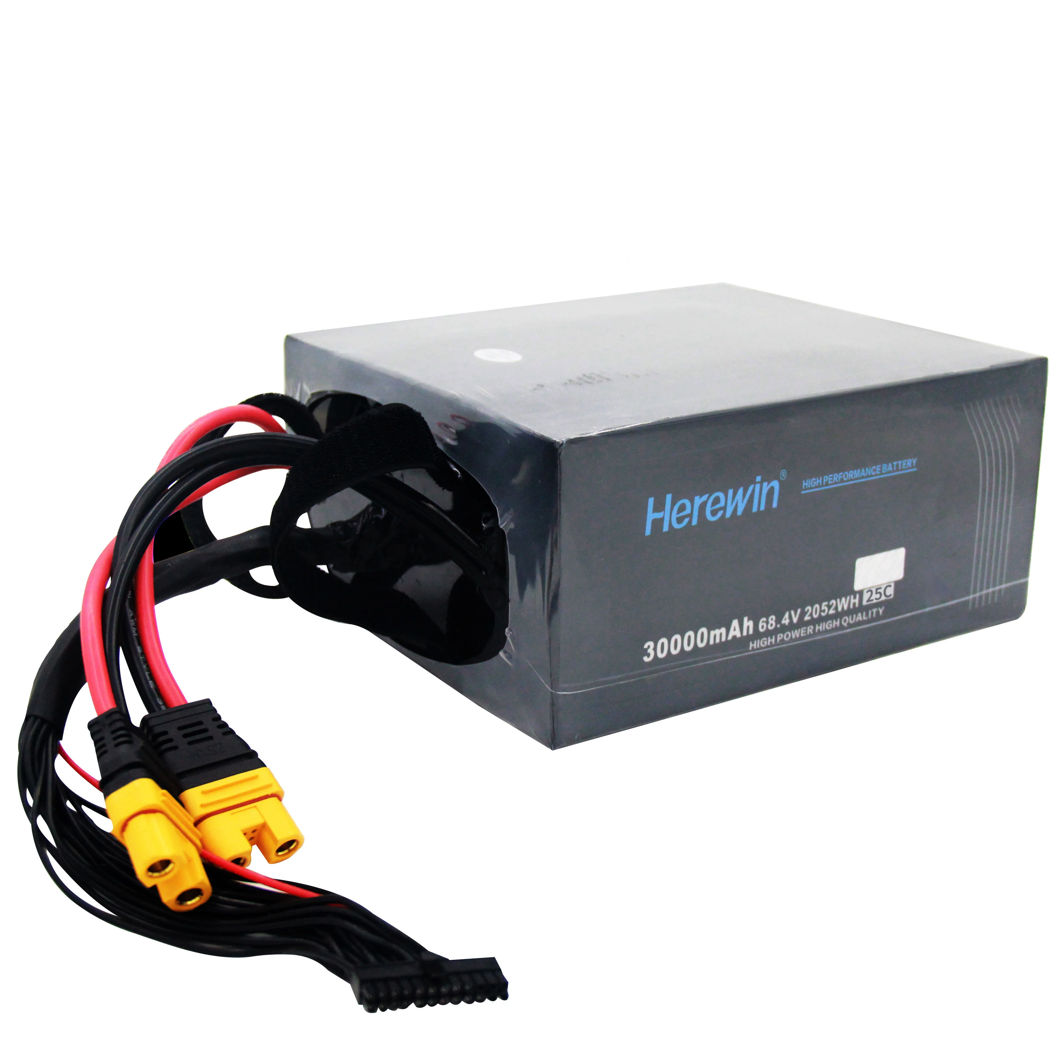 

Herewin High Voltage 18S 30000mAh 68.4V 1596Wh Lithium Ion Pack Soft Drone Agricultural Drone Farmland Transportation Product