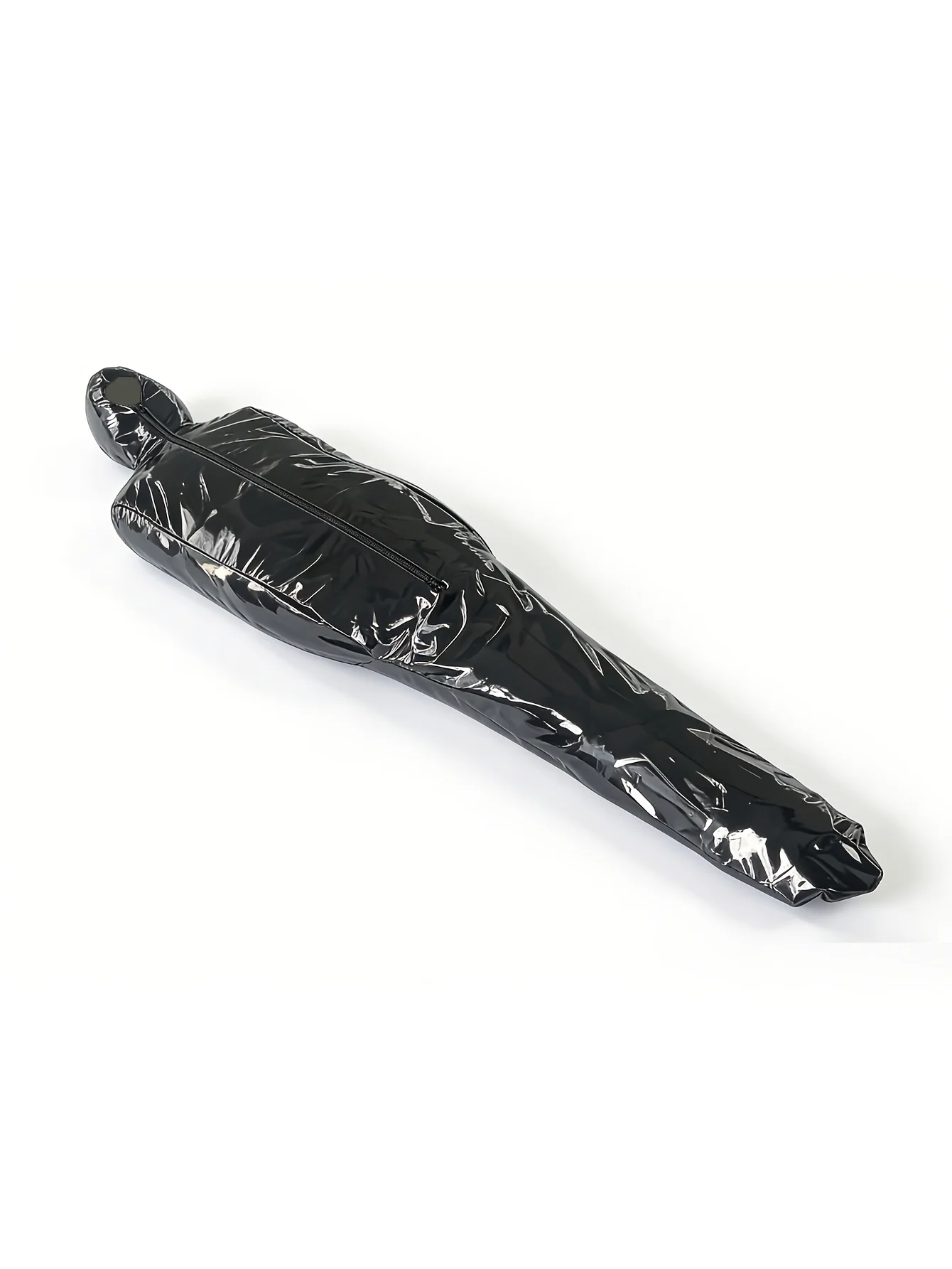 Exotischer, glänzender Bodystocking für Erwachsene, einteiliger Strumpfhosenanzug, vollständiger Zentai-Overall aus Lackleder, Mummy-Schlafsack, maßgeschneidertes Cosplay – Detail 2