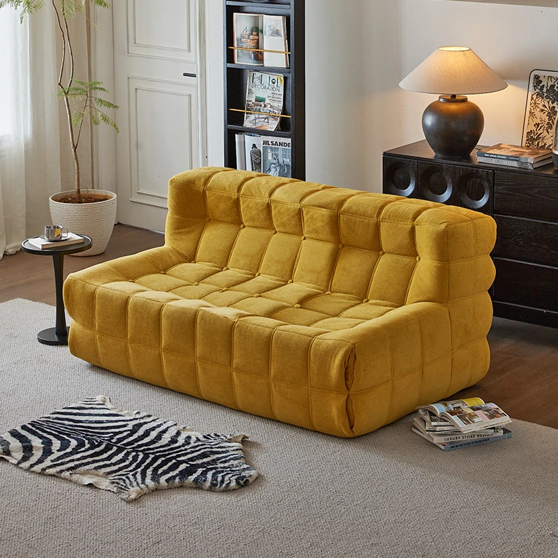 

Single Chair For Living Room, Bedroom, Balcony, Waffle-Pattern Lazy , Roll-Pack Compressed Foam Sofa