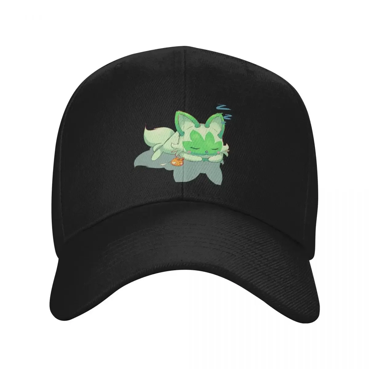 Sleepy Sprig Weed Cat with Mouse toy Baseball Cap Anime Kids Hat Icon Sun Cap Mens Tennis Women's