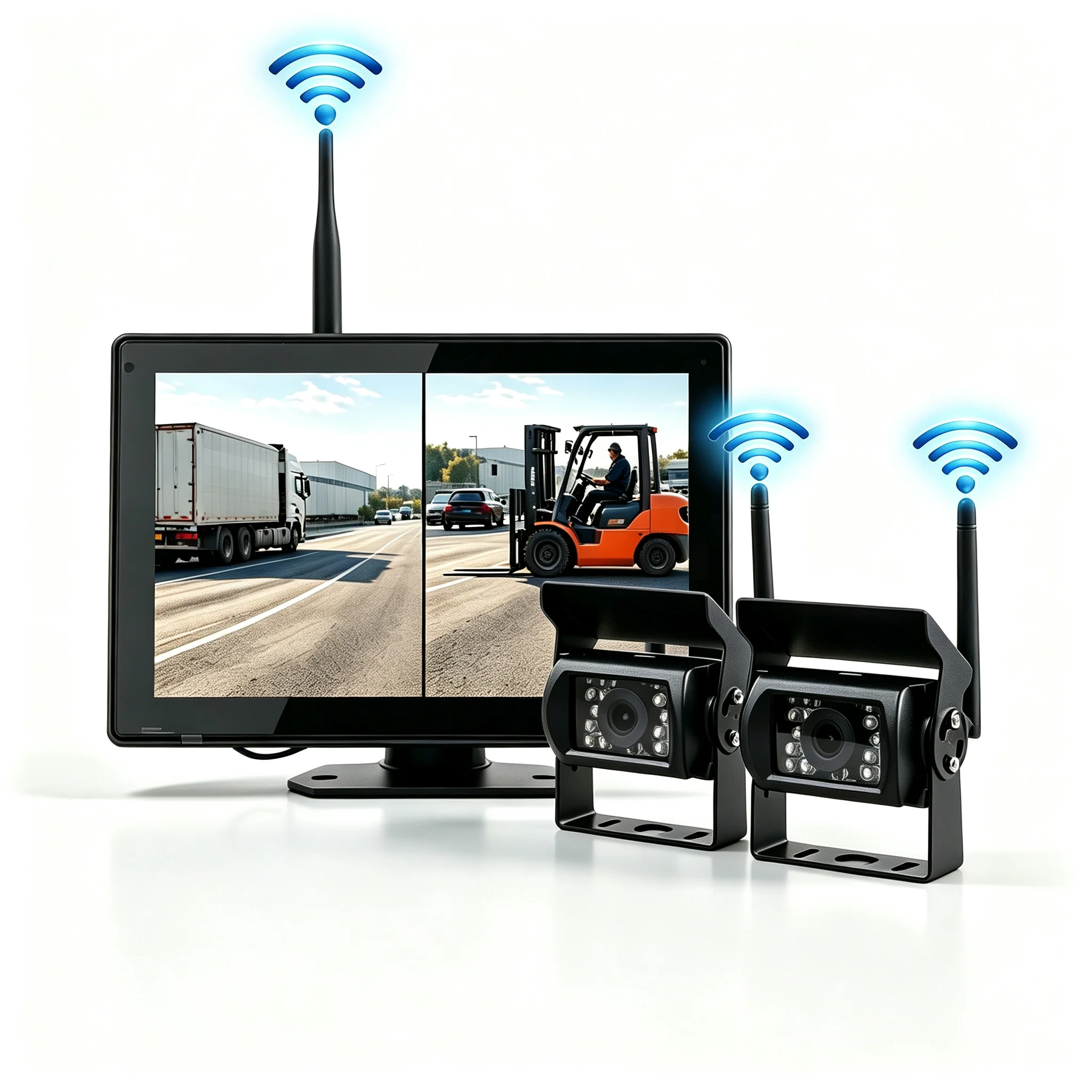 Subaner 2.4G Wireless Wifi Camera For Vehicle Truck Van Reversing Cameras + Monitor Security System