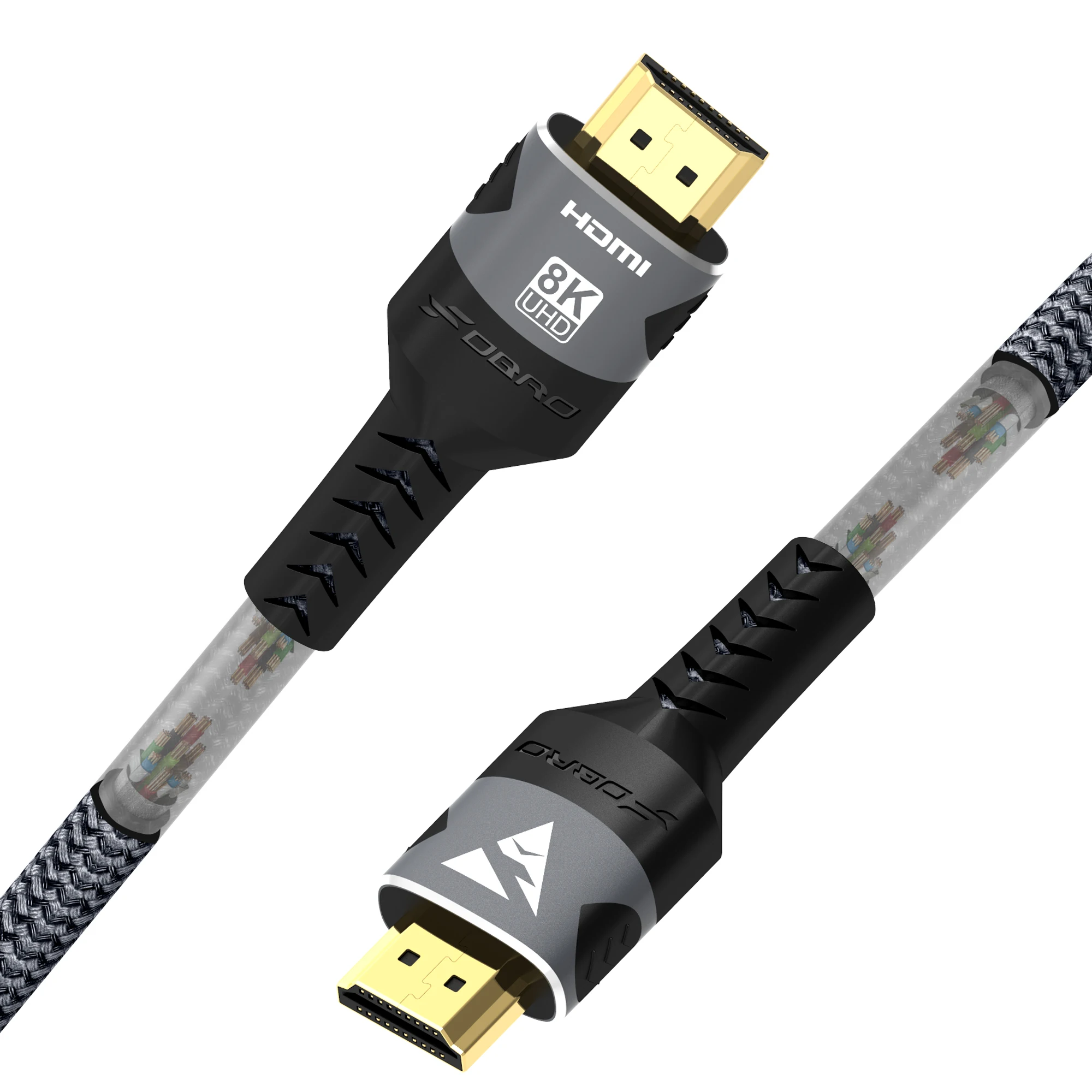 Cabo HDMI de alta velocidade para laptop e PS5, trançado Cord-4K, 120Hz, 8K @ 60Hz, DTS:X, HDCP 2.2 e 2.3, HDR 10, 2.1, 48Gbps, compatível com PS5, 8K