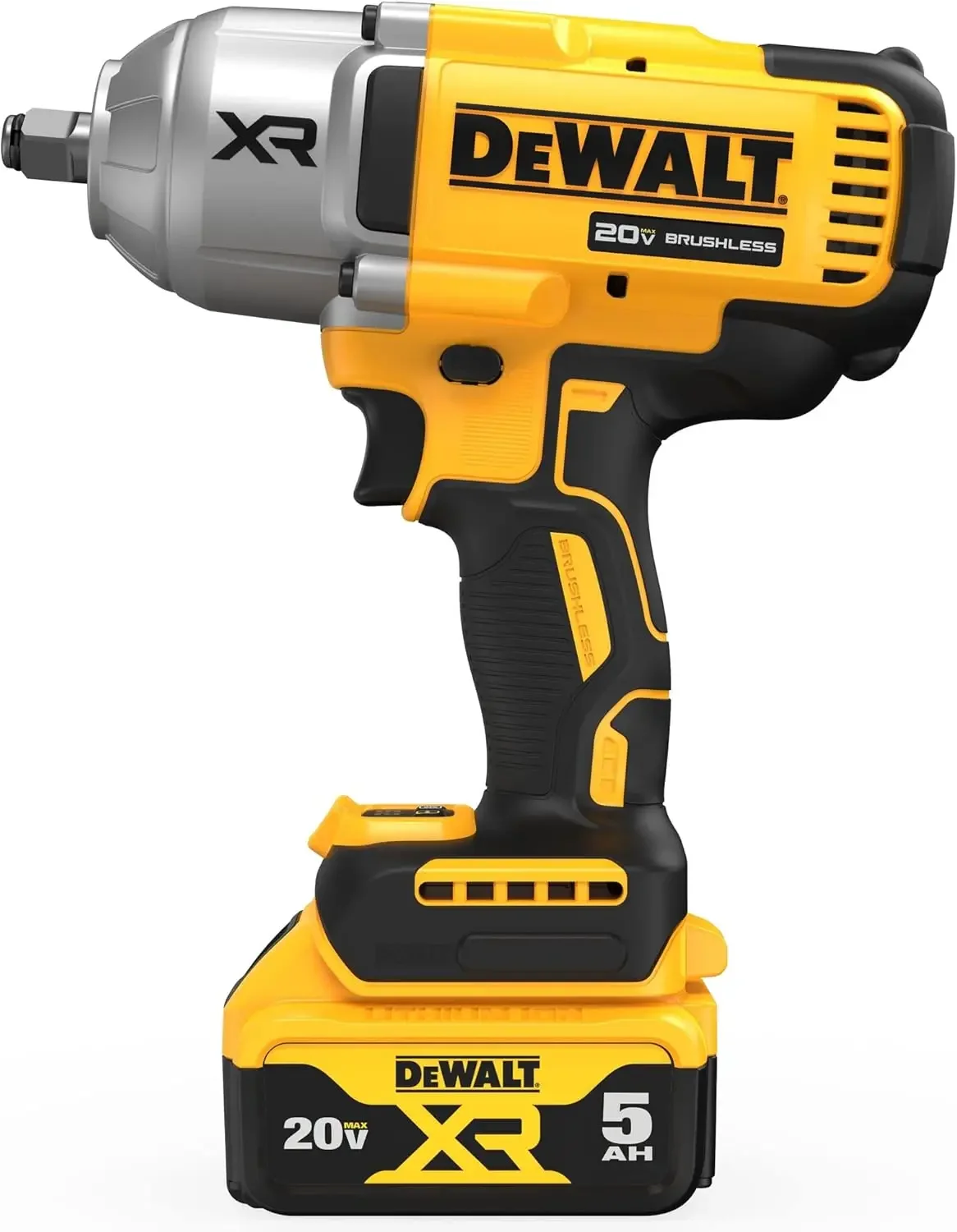 DEWALT 20V MAX XR 1/2 in. High Torque Impact Wrench with Hog Ring Anvil Kit (DCF900P2)