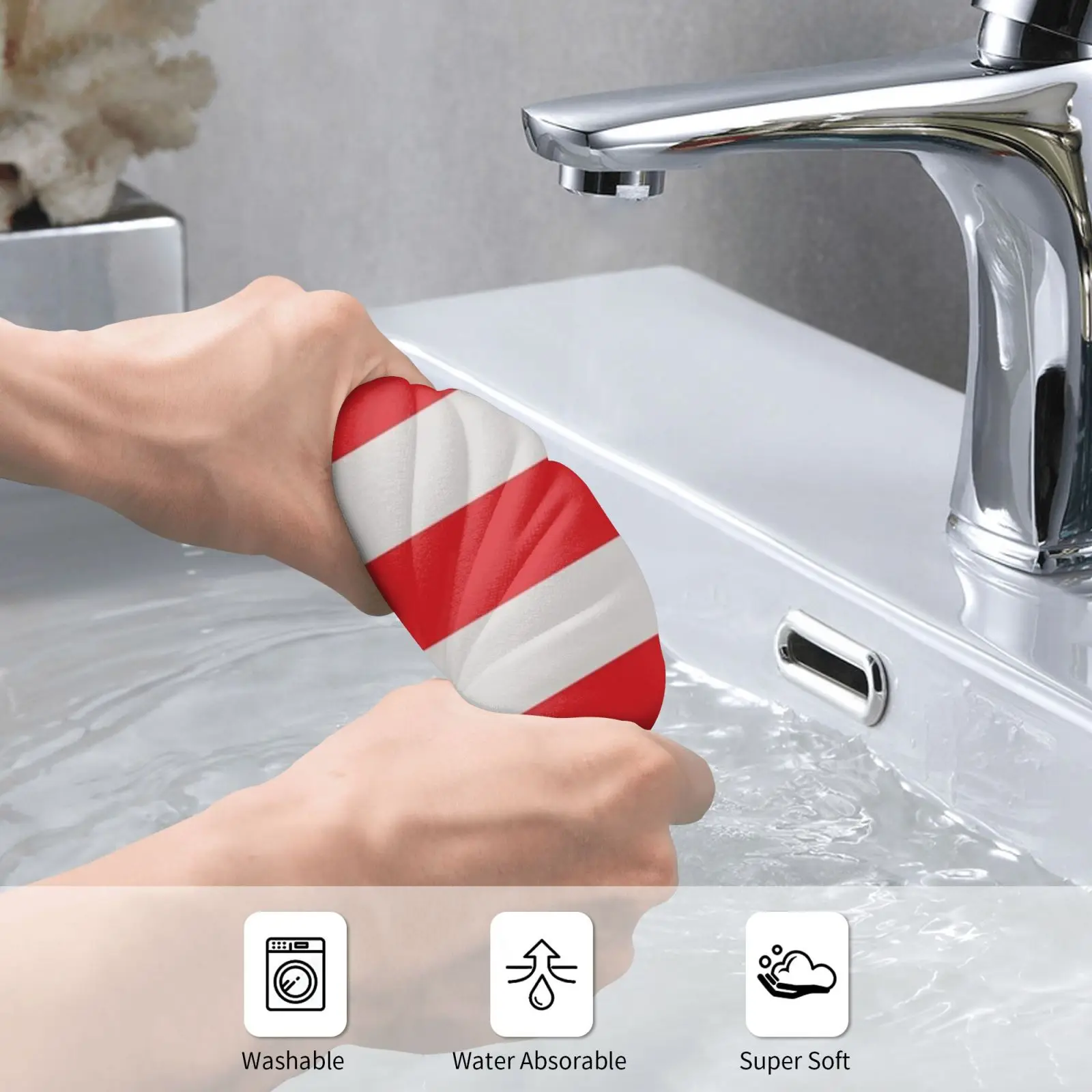 Red & White Stripes Bath Towel Beach Cushion 1427 Stripes Pattern Sheffield Stoke Football