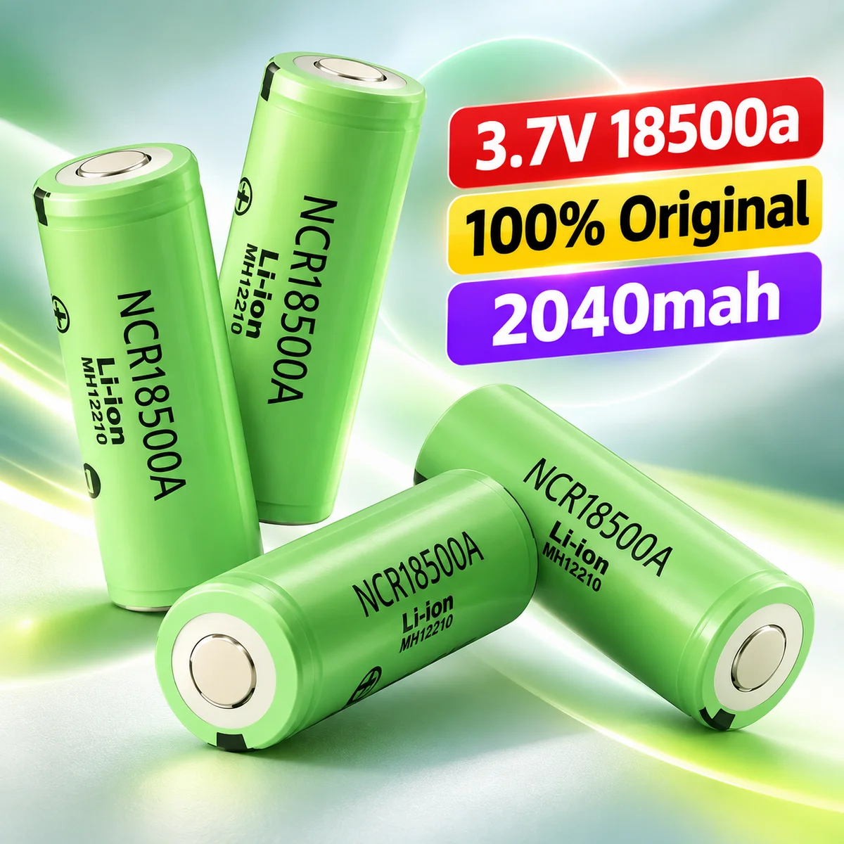 NCR 18500 18500A 2040mAh 3.7V Rechargeable Li-ion Battery Cell, 3.6V Replacement Battery For Toys Flashlights Portable Device