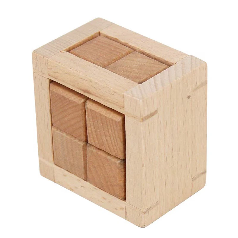 Wooden Magic Box 3D Unlock Interlock Brain Teaser Puzzles for Adults Kids IQ Test Difficult Assembly and Disentanglement Game