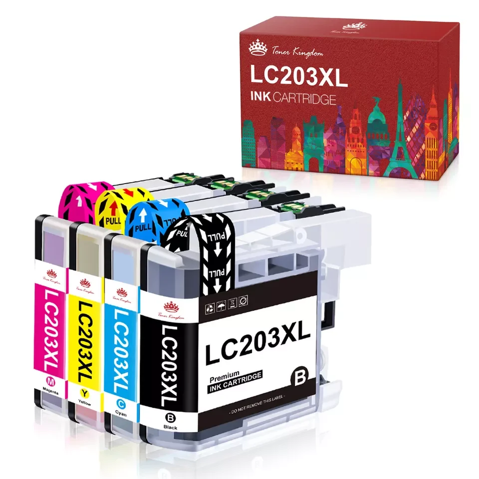 

Чернила 4PK LC203XL для Brother LC203 LC201 MFC-J460DW MFC-J480DW MFC-J485DW