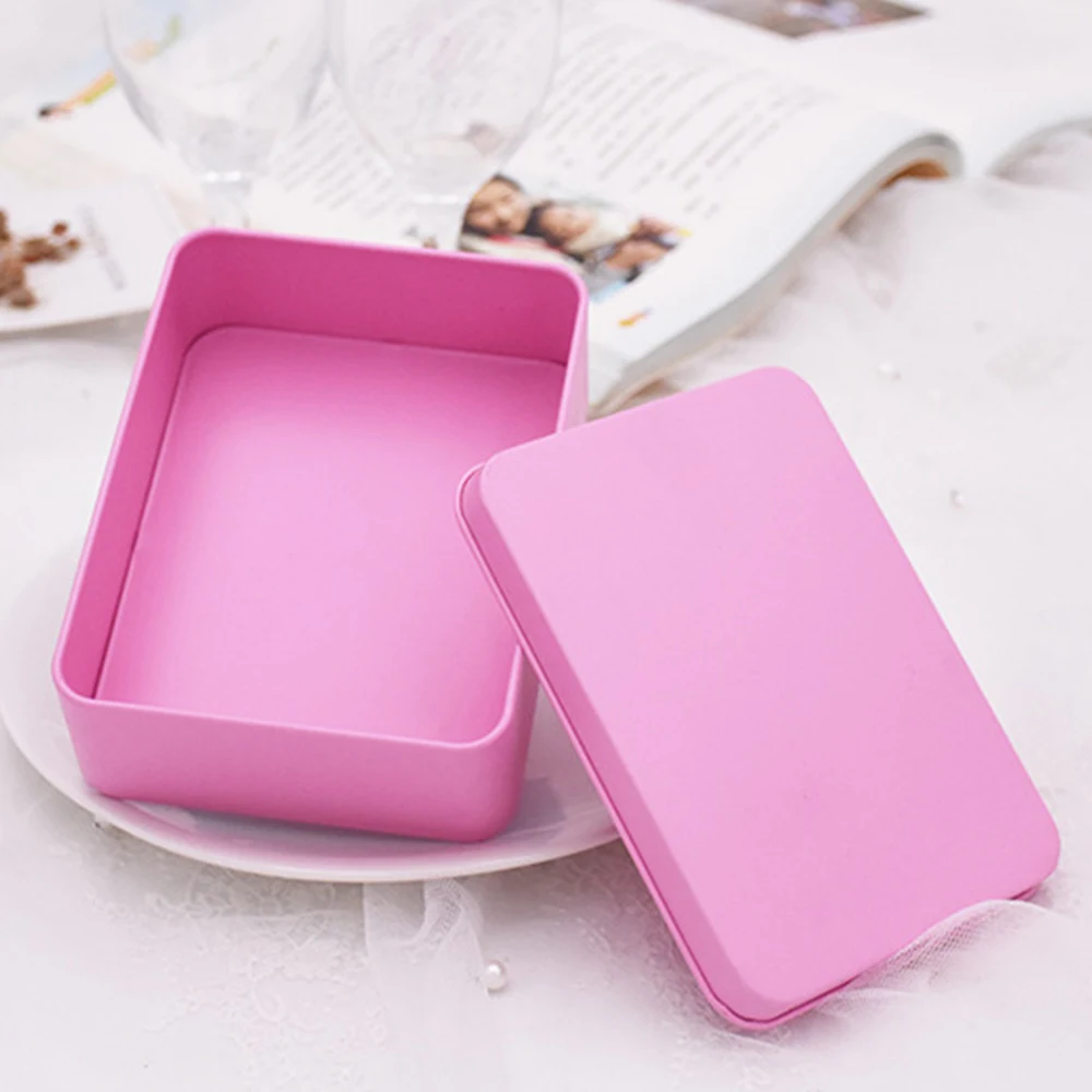 1Pc Tinplate Candy Box Pet Food Portable Pill Cases Tin Box Mini Aromatherapy Jar Small Iron Box Gift Box Storage Box Square Box