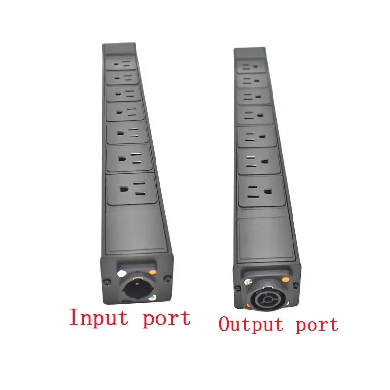 PDU power strip 3P aviation plug NAC3FX-W NAC3MPX aviation port 2-11 US socket Waterproof Powercon LED Large Screen Power Plug