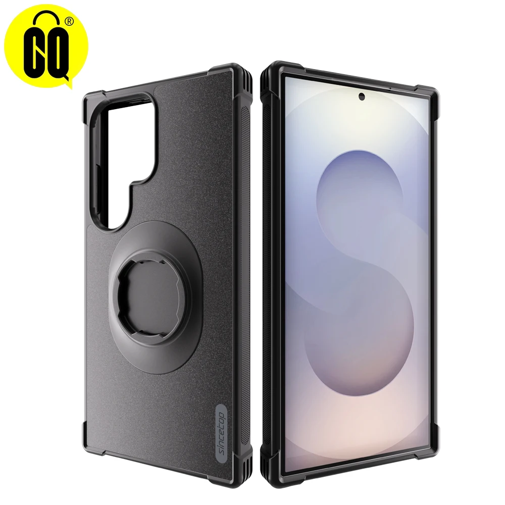 Capa à prova de choque para Samsung Galaxy S24/S25/S24U/S25 Ultra fit Quad-estilo Suporte para motocicleta/bicicleta com design de bloqueio