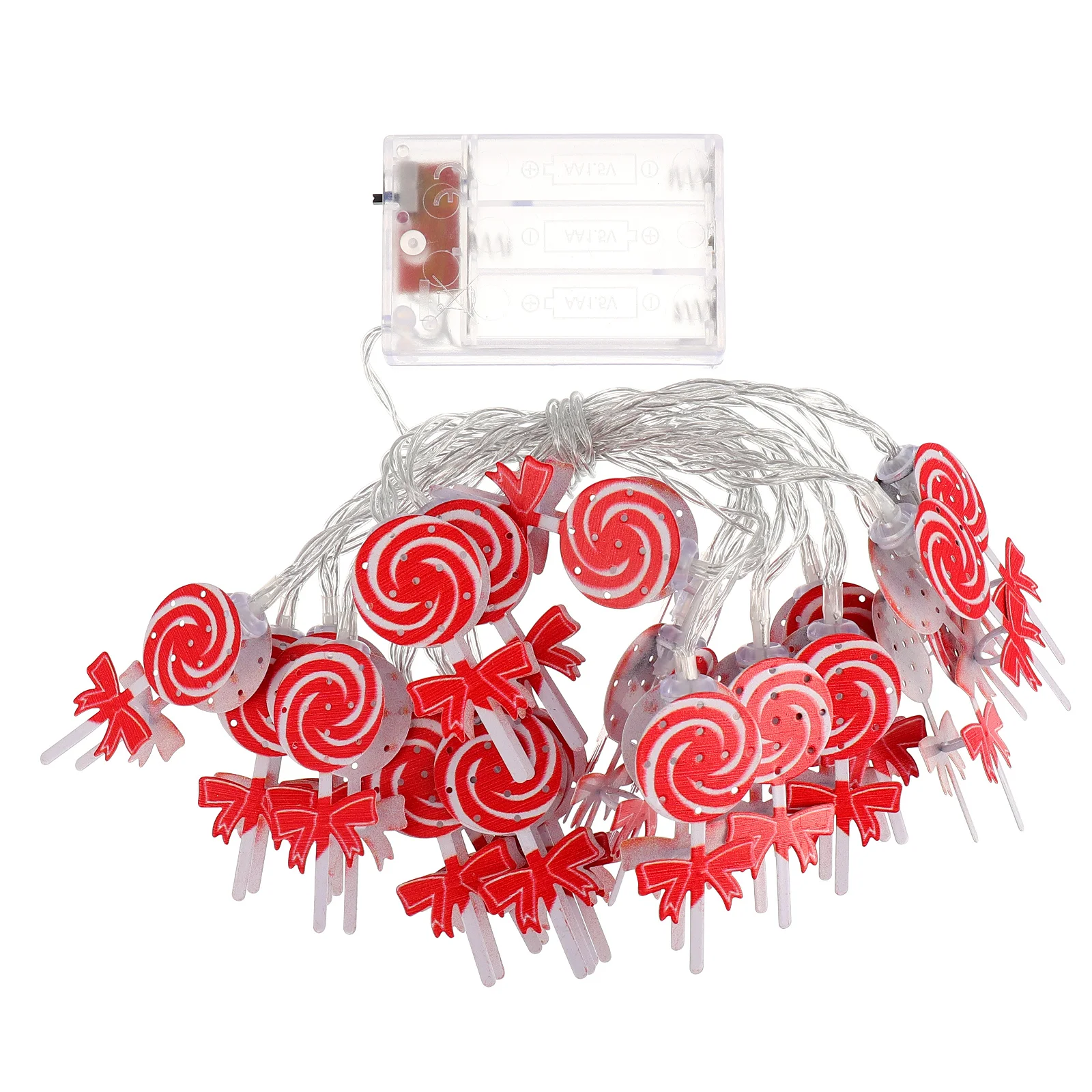 

1Set Christmas Candy Shape LED Lamp String Creative Iron Decoration Portable Energy Saving Light String for Indoor Garden Party