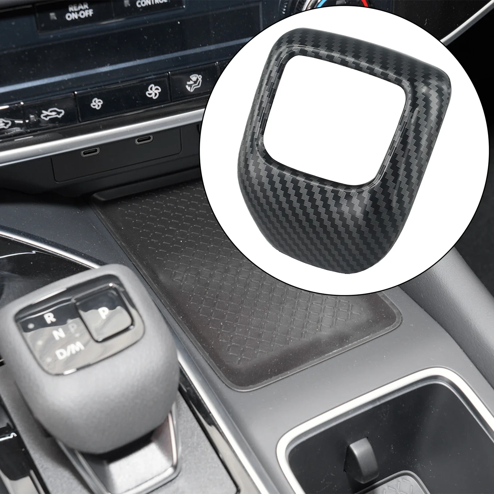 

New High Quality Professional Car Carbon Fiber Texture Gear Shift For Nissan FOR Pathfinder 2022-2024 Carbon Fiber Style 1pc