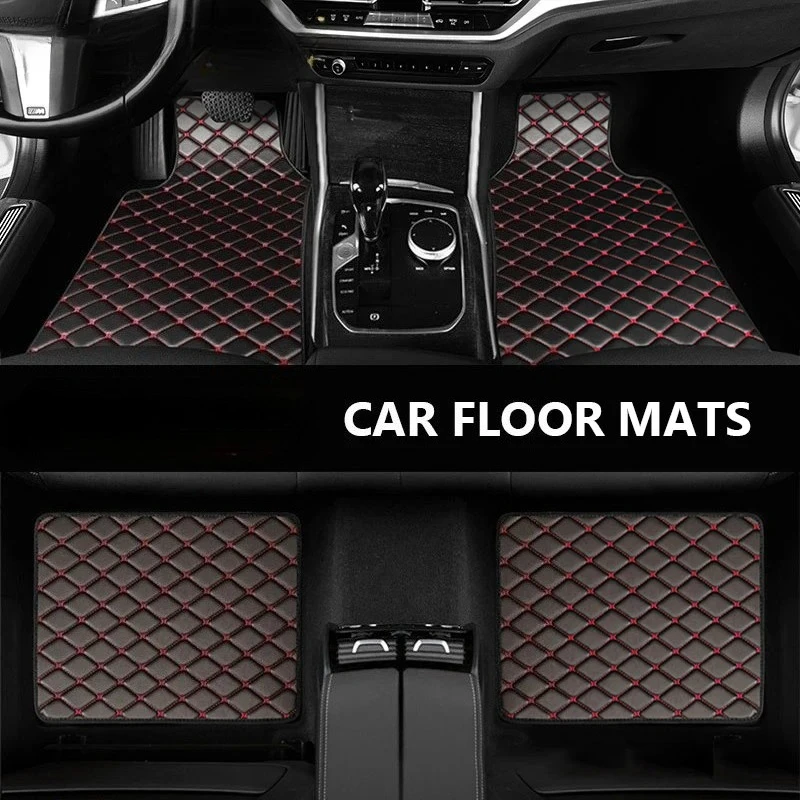 

Автомобильные коврики, 4 шт., универсальные водонепроницаемые автомобильные коврики из искусственной кожи, защита для ног, ковер, передние и задние коврики, комплект аксессуаров для интерьера