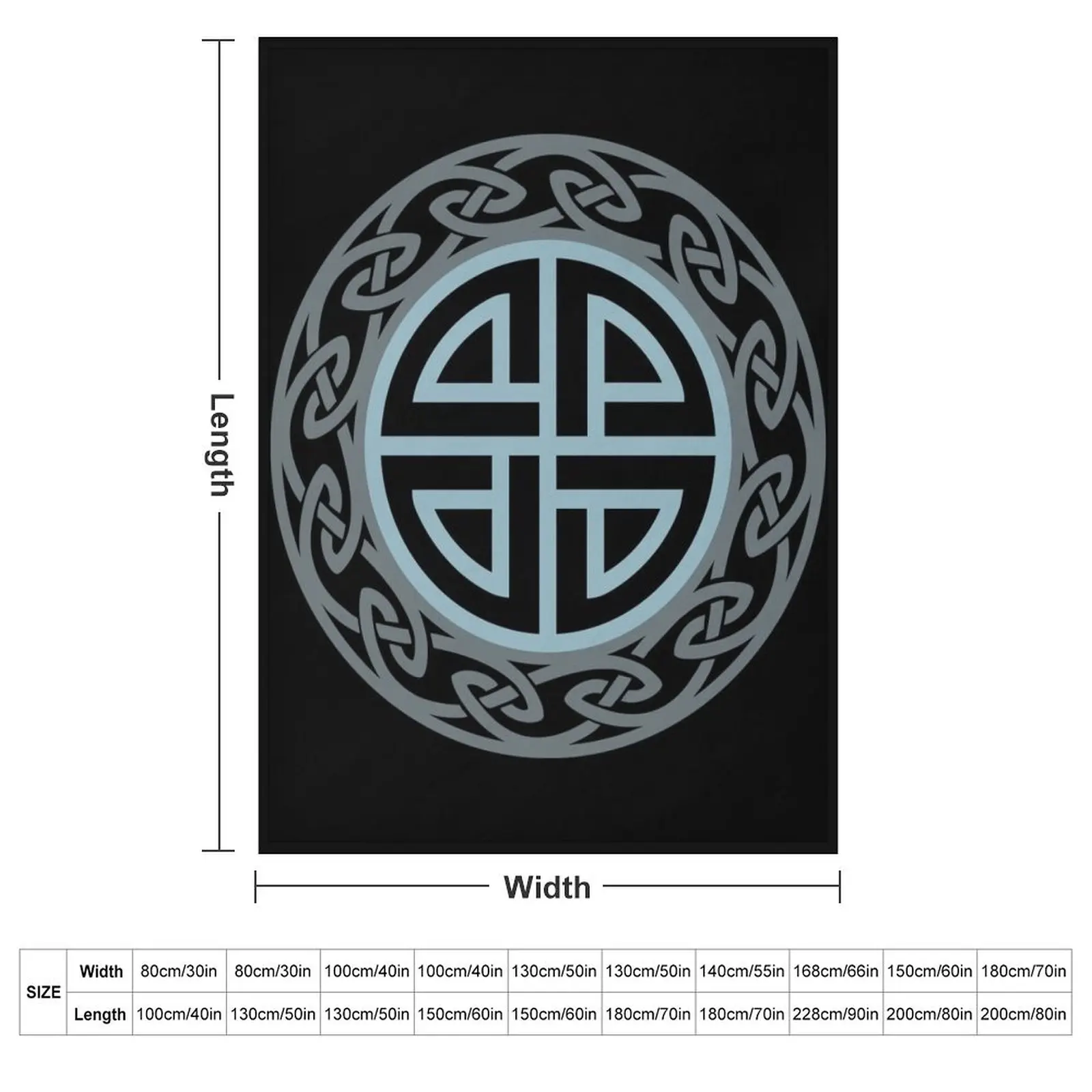 Celtic Shield Knot, Protection, Four corners knot, Norse, Viking, Throw Blanket