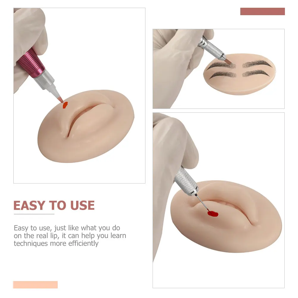 

Silicone Practice Lip Realistic 5D Fake Lip For Tattooing Piercing Training Portable Artificial Skin Tattoos Accessories