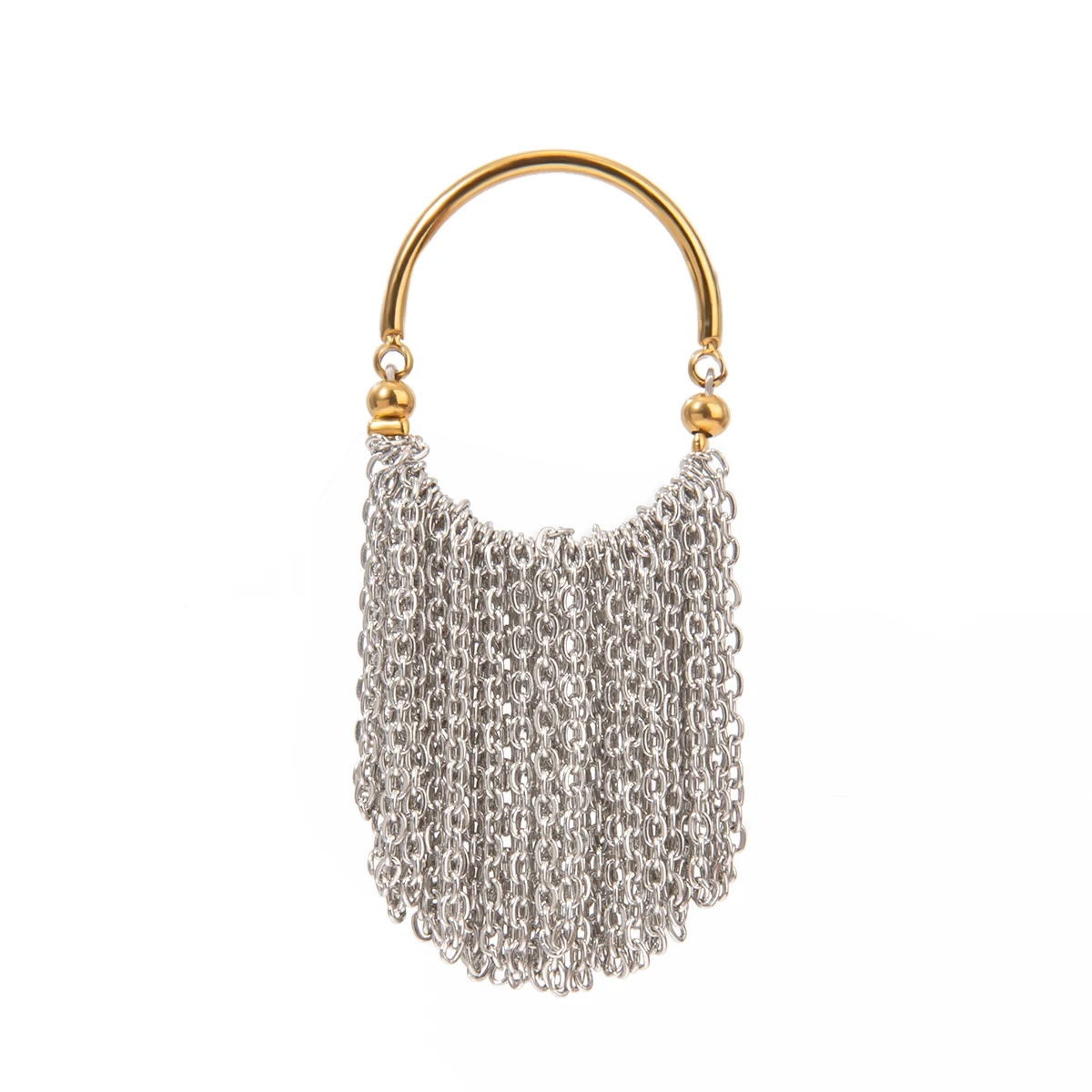 Light Cozy 18K PVD Plated Stainless Steel Delicate Gold And Silver Color Chain Fringe Ring ​Women High Quality Stylish Jewelry