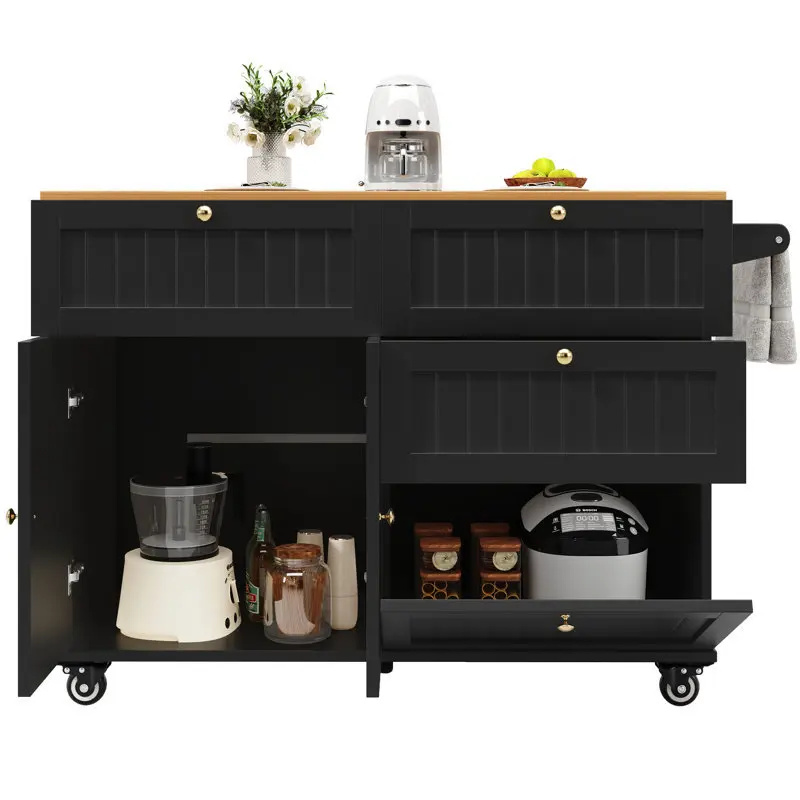 Modern versatile, kitchen island, removable, with drawers