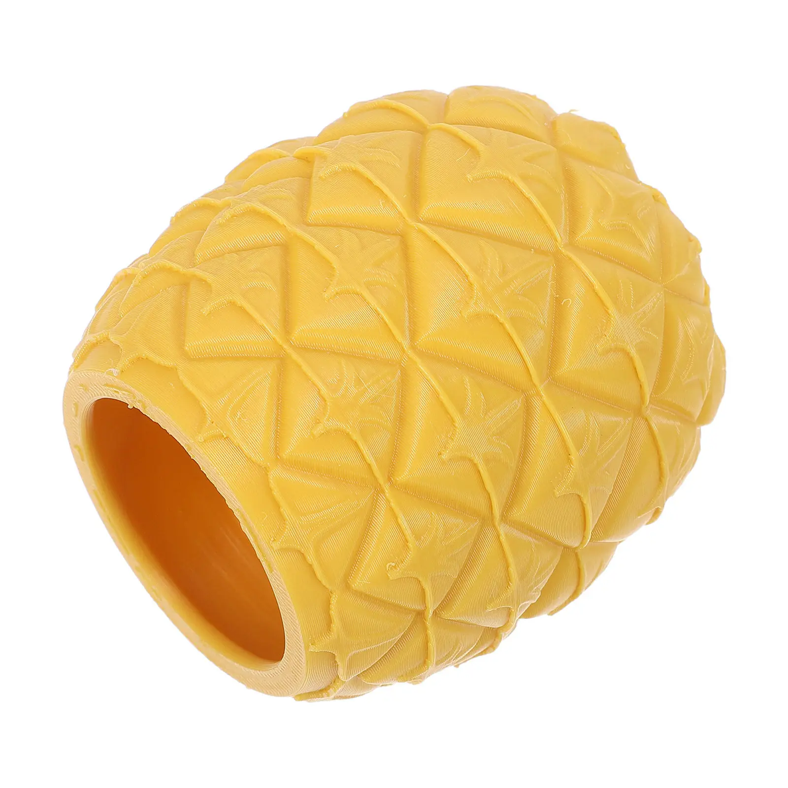 Pineapple Pen Holder Desk Organizer Bright Yellow Smooth Finish Stable Base Compact Multifunctional Pencil Pen Container