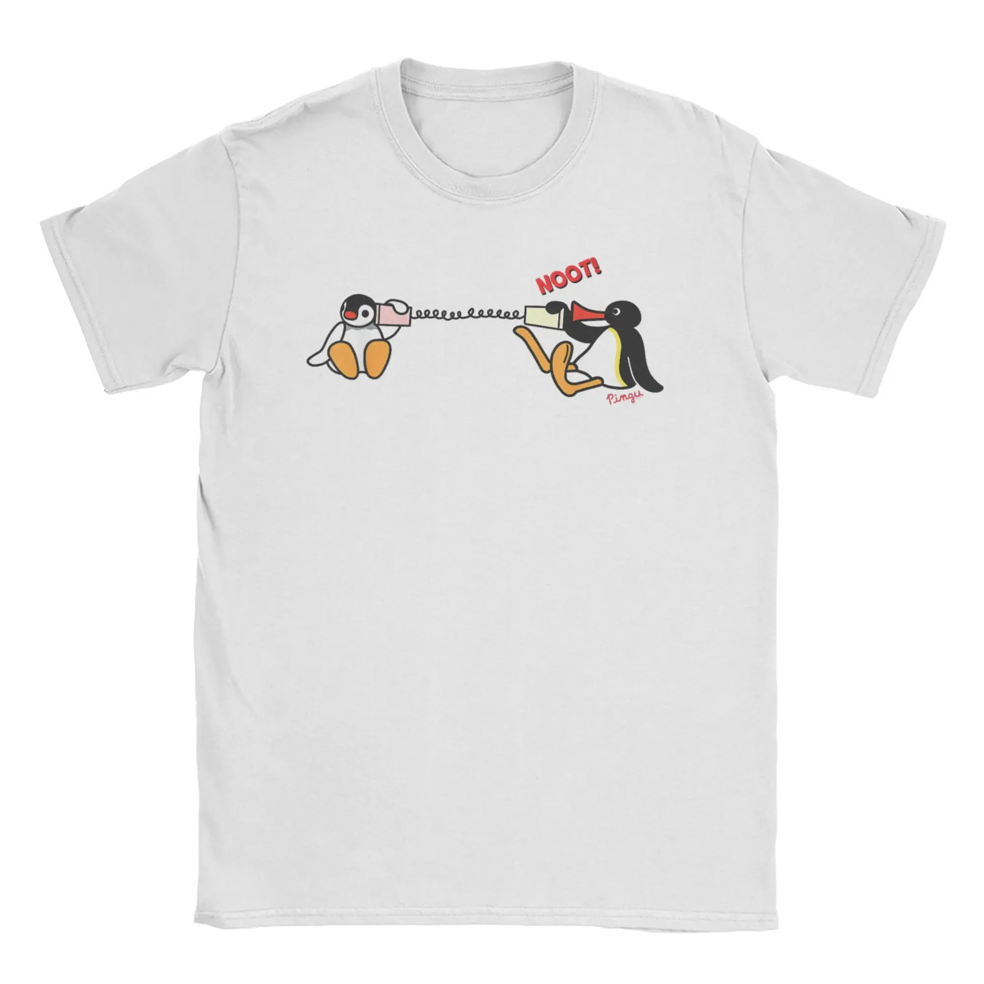

Pingu Noot Noot Meme Graphic T-Shirt Breathable Crewneck Cotton Tee for Unisex