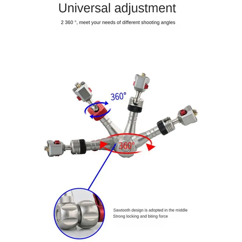 

Y69A Aluminium Alloy V-S-006B Arm Mobile Phone Motion Camera Universal Metal First Angle Camera Accessories,Titanium